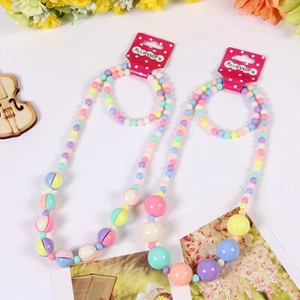 Candy Color Girl's Fashion Flowers Beads Necklace Bracelets Children Jewellery - Picture 1 of 29