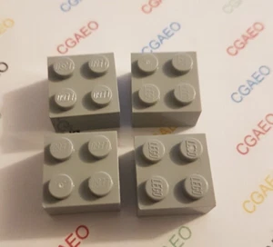 4 x Lego 3003 Brick 2 x 2 LIGHT BLUISH GRAY - Photo 1/1