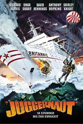 JUGGERNAUT (1974) Richard Harris, Anthony Hopkins - Public Domain DVD NO CASE - Image 1 of 4