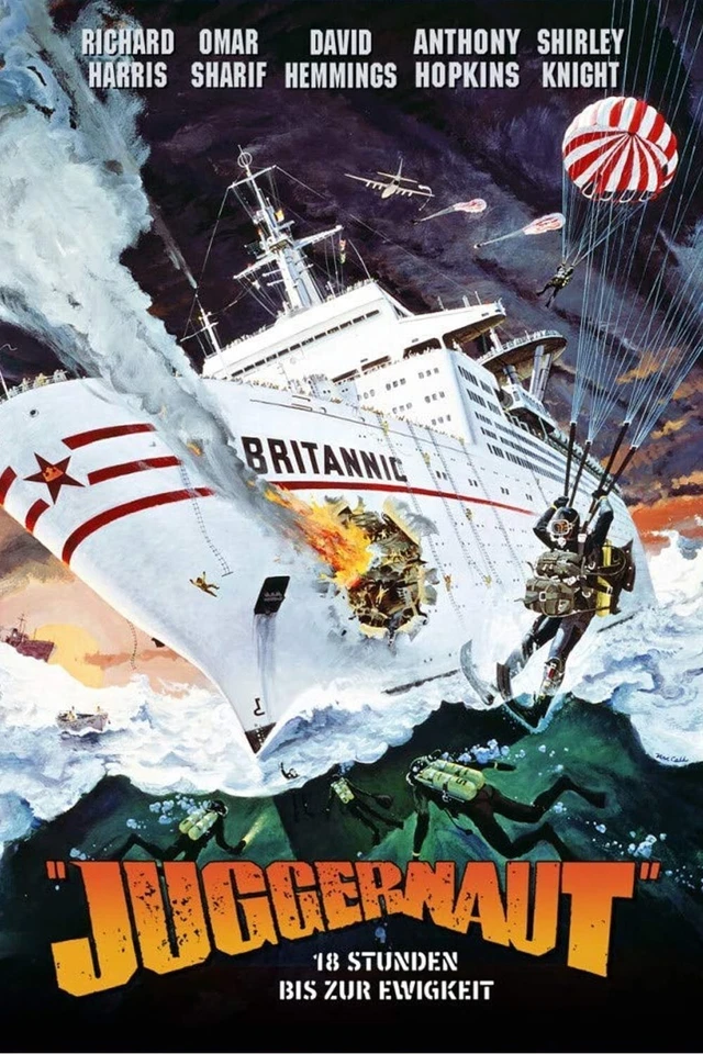 JUGGERNAUT (1974) Richard Harris, Anthony Hopkins - Public Domain DVD NO CASE - Image 1 of 4