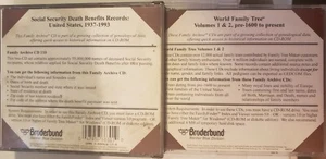 Family Tree Maker: World Family Tree Pre-1600 Present, S S Death Index 1937-1995 - Picture 1 of 1