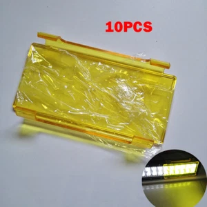 10x 6 inch Yellow Cover For LED Light Bar 6" 12" 24" 30" 42" 50" 52 Offroad - Picture 1 of 12