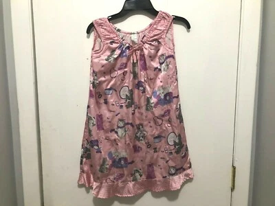Nick & Nora Kitties Playing Dress Up Pink GIrls Nightgown SZ 6/6X - Image 1 of 3