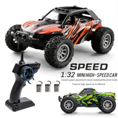 High-speed Remote Control 1/32 RC Car 2.4G Mini Built-in Dual LED Luminous Toy - Image 1 of 4