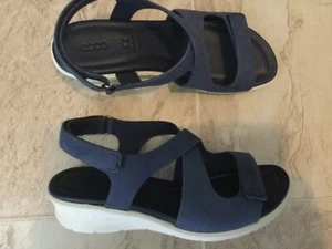 New Ecco Felicia Night Sky Blue Strappy Sandals Womens 8 8.5 39 eu - Picture 1 of 8