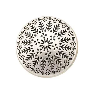 5pcs Snowflake Embossed Metal Buttons Vintage for Clothing Crafts Sewing 18/23mm - Picture 1 of 11