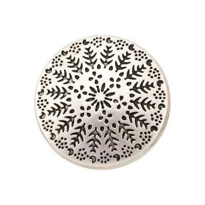 5pcs Snowflake Embossed Metal Buttons Vintage for Clothing Crafts Sewing 18/23mm - Image 1 of 4