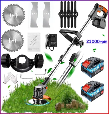 1000W Cordless WeedEater Electric Lawn Mower Lawn Edger Grass String Trimmer
