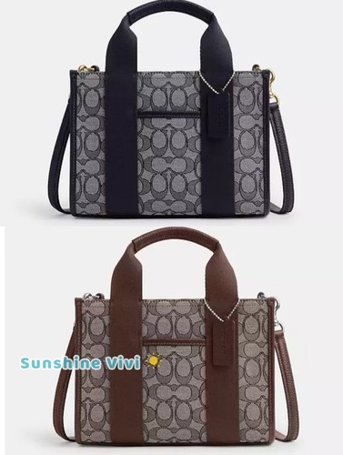 Borsa Coach Smith nuova con etichetta 24 in jacquard firmata CAR78