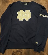 Men's Colosseum Navy Notre Dame Fighting Irish Logo Crew Neck Sweatshirt XL. EUC