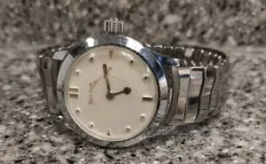 Vintage Bulova Mecánico Automático Acero Inoxidable Metal Bazel Unisex ¡No Funciona! - Imagen 1 de 2