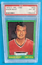 1973-74 Simon Nolet OPC O-PEE-CHEE #222 PSA 8 NM - Mint Philadelphia Flyers