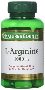 Nature's Bounty L-Arginine Amino Acid Supplement Tablets 1000 mg 50 Ct Pack of 3 - Picture 1 of 4