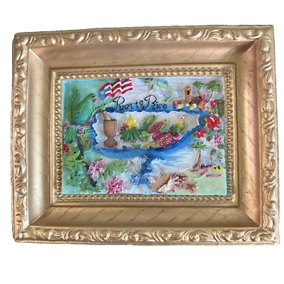 3D Puerto Rico Viejo San Juan Playa Delfín Arte Enmarcado Regalo Recuerdo 6x5 Foto 1 de 4