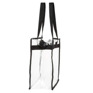 2Pcs Clear Tote Bags Large Capacity Transparent Shoulder Bag with Zipper qiyLL - Picture 1 of 8