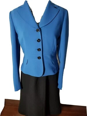 Traje Falda Stresa ASL Azul y Negro Talla 8 seminuevo  Foto 1 de 4