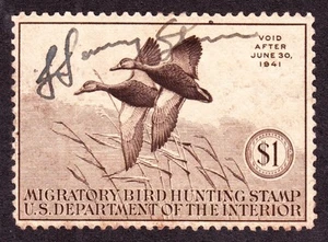 US RW7 $1 Duck Hunting Used F-VF SCV $45 - Picture 1 of 2