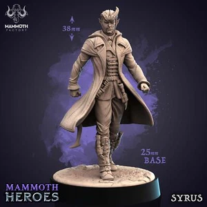 Syrus | Männlicher Tiefling Sorcerer Hexenmeister Zauberer Magier Miniatur | 3d gedruckt Mini - Bild 1 von 4