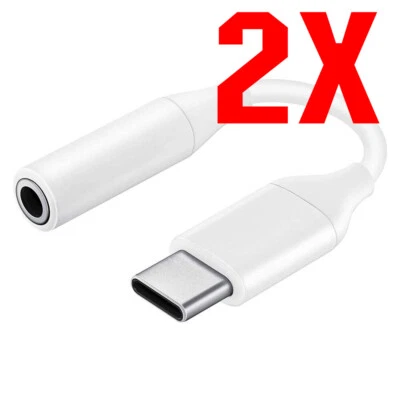 2X ADATTATORE CUFFIA AURICOLARI ORIGINALE SAMSUNG NOTE 20 / PLUS N980 USB C/JACK - Immagine 1 di 4