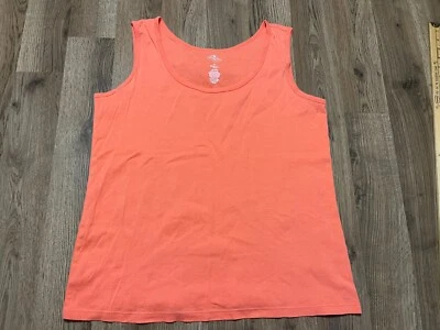 St. John's Bay Tank Top, Women's Size XL, Orange, Essential Tank, Sleeveless - Image 1 of 4