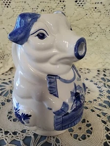 Delft Bleu Pig Pitcher Unique - Picture 1 of 8