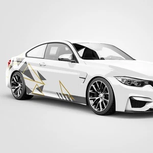 Seitenaufkleber Auto SET Dreiecke Seitenstreifen Autoaufkleber Tuning Sticker - Bild 1 von 6