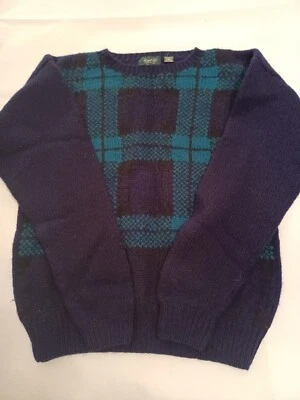 Vintage 90s Marshall Fields New Traditions Shetland Wool Sweater USA Medium - Image 1 of 4