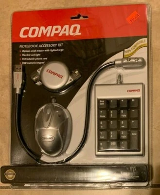 Compaq Notebook Accessory Kit CPQ04MAK NEW Mouse Coil Light Numeric Keypad - Image 1 of 2