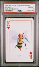 1998 POKEMON STADIUM RED PLAYING CARDS BEEDRILL KING OF HEARTS PSA 10