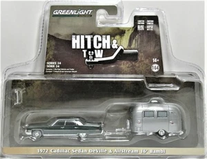 1972 Cadillac Sedan DeVille Green Metallic with Airstream 16' Bambi 32240A - Picture 1 of 1