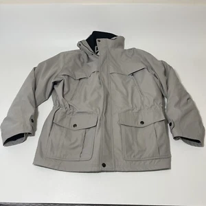 NWT Michael Michael Kors Men’s Beige Thick Insulated Jacket XL Zip Snaps Pockets - Picture 1 of 24