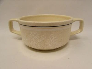 Silhouette by Lenox Zuckerdose OHNE DECKEL Tempware weiße Bäume/Vögel, blaue Linie b214 - Bild 1 von 2