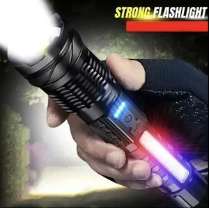 XP50 LED Taschenlampe USB wiederaufladbar - 6 Modi, zoombar, Outdoor, Camping - Bild 1 von 9