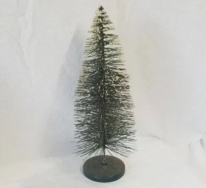 12" Schnee beflockte Flaschenbürste Baum * Kunststoffbasis * C2 - Bild 1 von 3