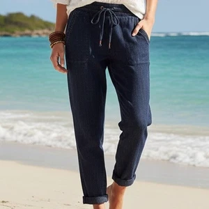 Anthropologie marineblaue gestreifte Überziehhose XS - Bild 1 von 7