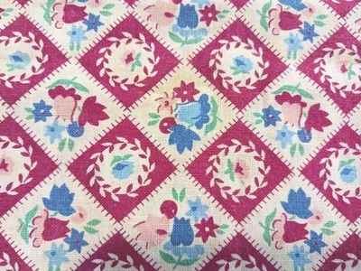 Funda de almohada de tela saco de alimentación de harina de colección 15x16" flores azules aciano y bayas Foto 1 de 4