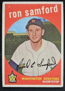 1959 Topps #242 Ron Samford Washington Senators - Gray Back - Picture 1 of 2