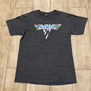 VTG Van Halen T-Shirt Unisex M Charcoal Gray SS Crewneck Band Concert Tee Y2K - Picture 1 of 7
