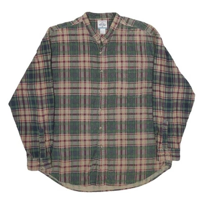 CAMBRIDGE CLASSICS Mens Green & Beige Check Cotton Shirt L Casual Long Sleeve - Image 1 of 4
