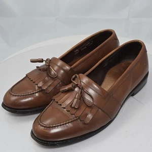 Allen Edmonds Chelsea Herren 10,5 Braun Leder Slipper Kiltie Quaste Halbschuhe Schuhe - Bild 1 von 23
