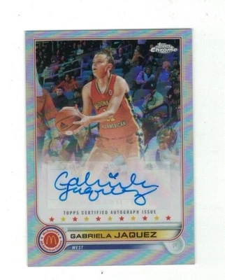 GABRIELA JAQUEZ 2022 Topps Chrome McDonald’s All American Game SILVER AUTO Gabby - Image 1 of 2