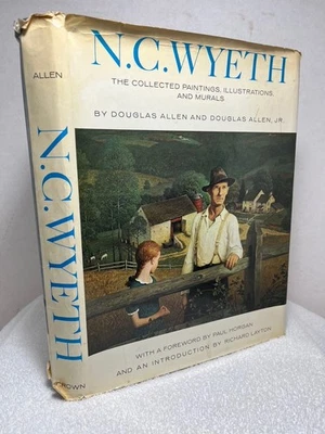 1972 N C WYETH Collected Paintings Illustrations Murals Allen SIGNED Art History - Image 1 of 4