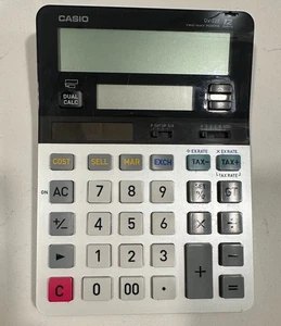 Casio DV-220 Dual Display 12-Digit Calculator Solar Battery Business Tested - Picture 1 of 5