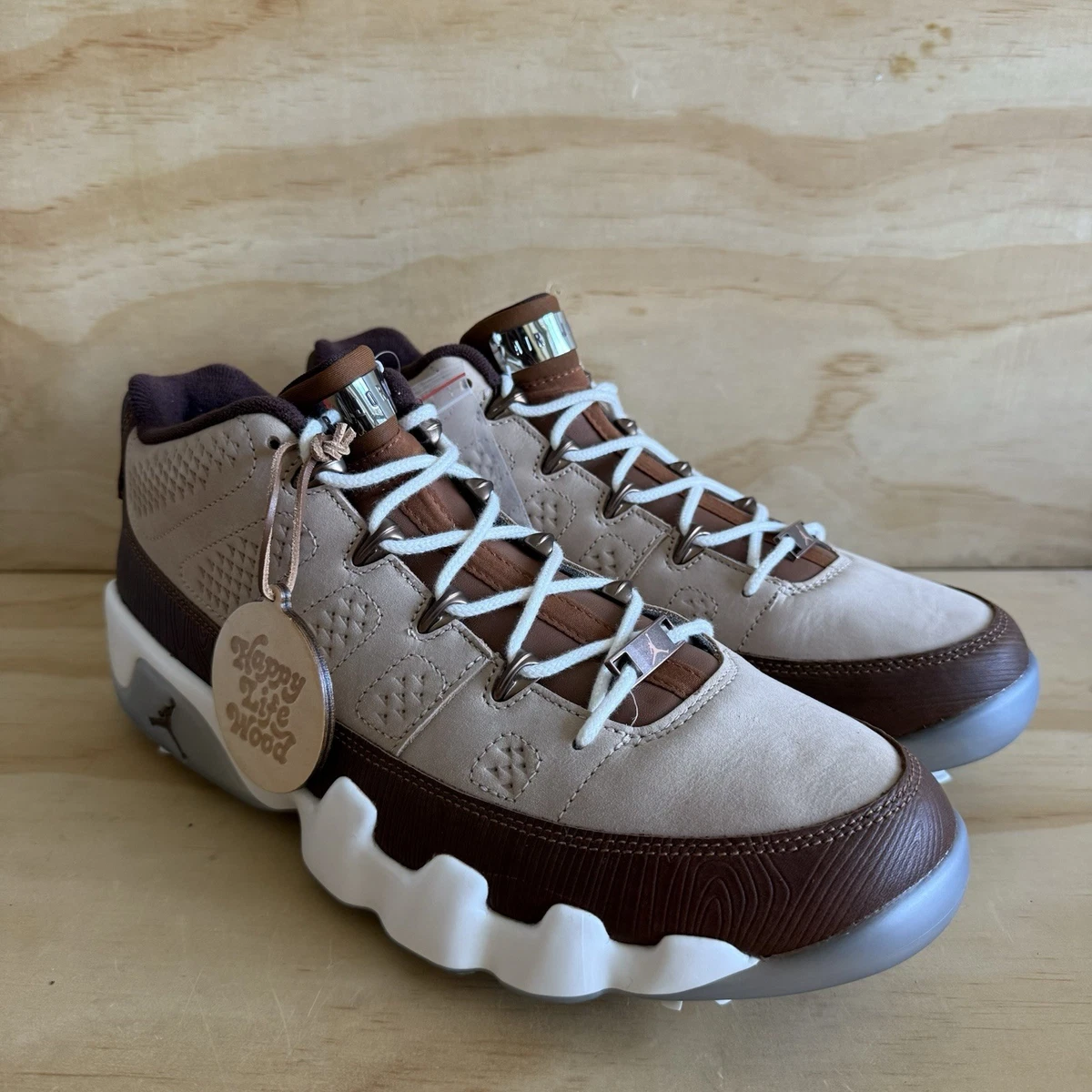 Happy Life Wood x Air Jordan 9 Golf Low Woodgrain for Sale