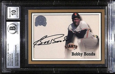 Autógrafo Greats of the Game 2000 8 Bobby Bonds BGS automático 10 AU BAS C101610 Foto 1 de 3