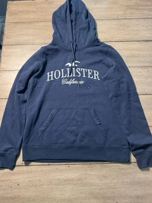 Sudadera con capucha para mujer Hollister California azul marino talla m logotipo ajustado Foto 1 de 4