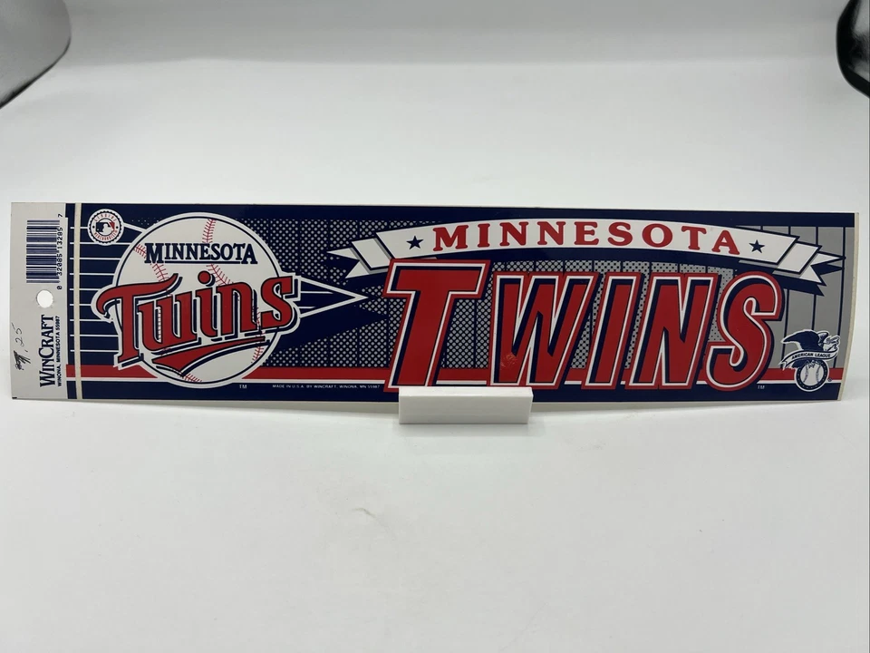 Minnesota TWINS VINYL Bumper Sticker MLB by Wincraft LICENSED MADE in the U.S.A. - Image 1 of 4