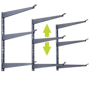 16 pulgadas X 21 in. Estante de pared de alta resistencia, estante de madera ajustable de 3 niveles de ancho para 7 - Imagen 1 de 12