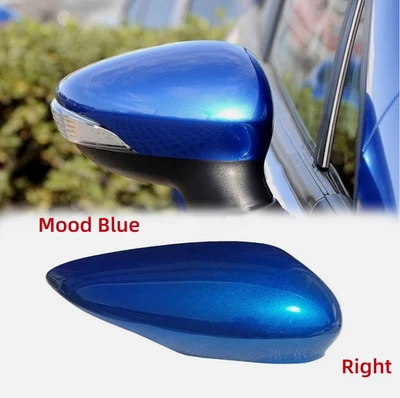 Cubierta de tapa de espejo retrovisor lateral derecho del pasajero azul para Ford Fiesta 2009-2017 Foto 1 de 4