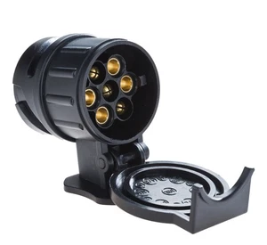 Kurzadapter Kunststoff PKW Transporter 13 pol auf Anhänger Trailer 7 polig 12 V - Bild 1 von 4